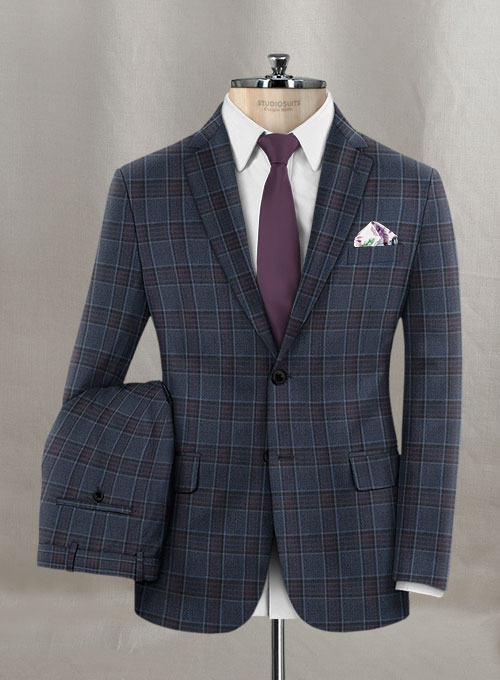 Napolean King Blue Wool Suit