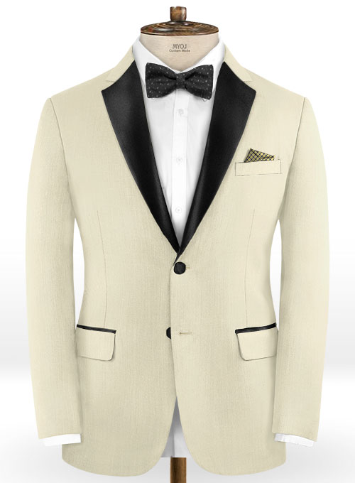 Napolean Light Beige Wool Tuxedo Suit : MakeYourOwnJeans®: Made To ...