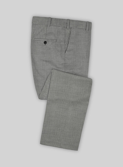 Napolean Sharkskin Light Gray Wool Suit