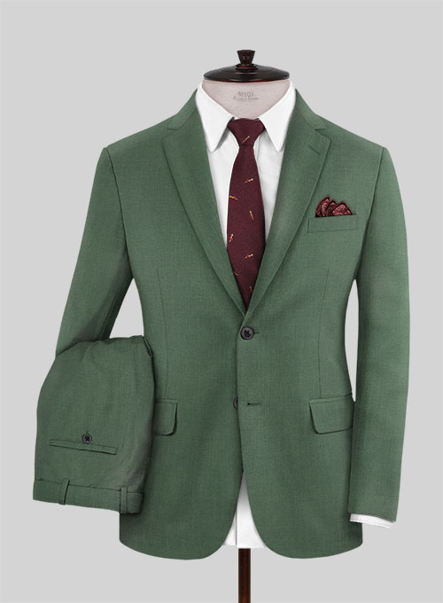 Napolean Moss Green Wool Suit