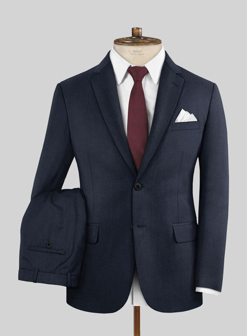 Napolean Navy Blue Wool Suit