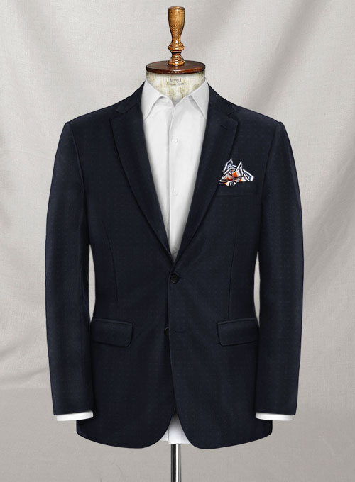 Napolean Polka Blue Wool Suit