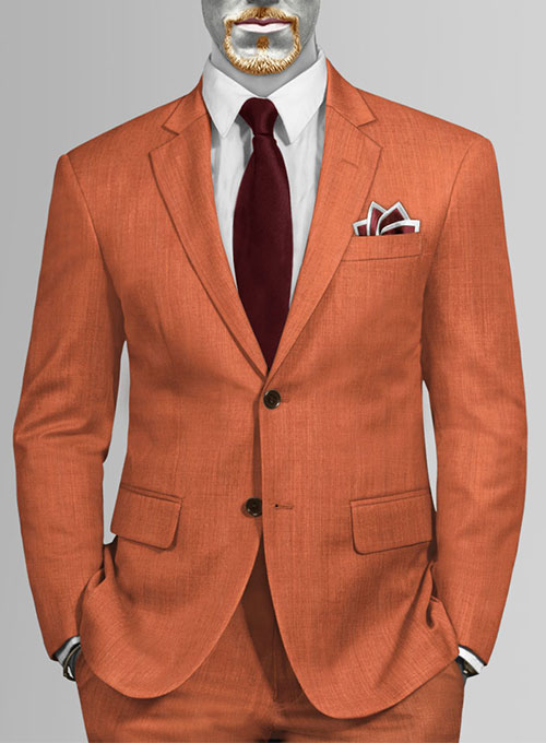 Napolean Runway Orange Wool Suit