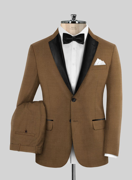 Napolean Rust Wool Tuxedo Suit