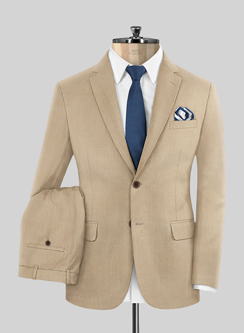 Napolean Khaki Wool Suit