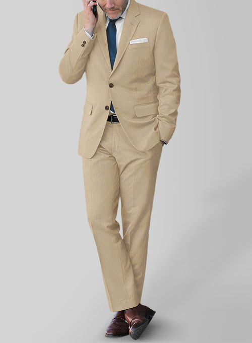 Napolean Khaki Wool Suit