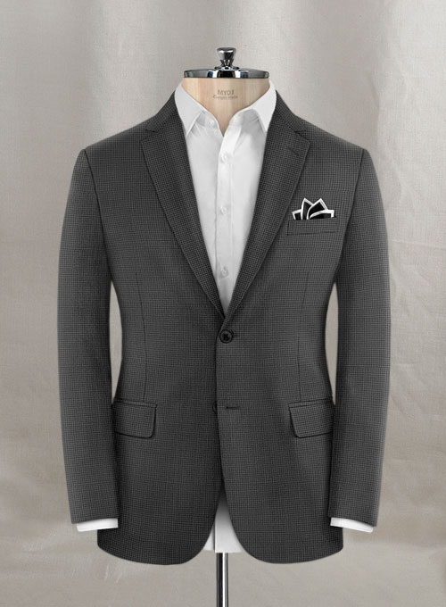 Napolean Mini Houndstooth Gray Wool Suit