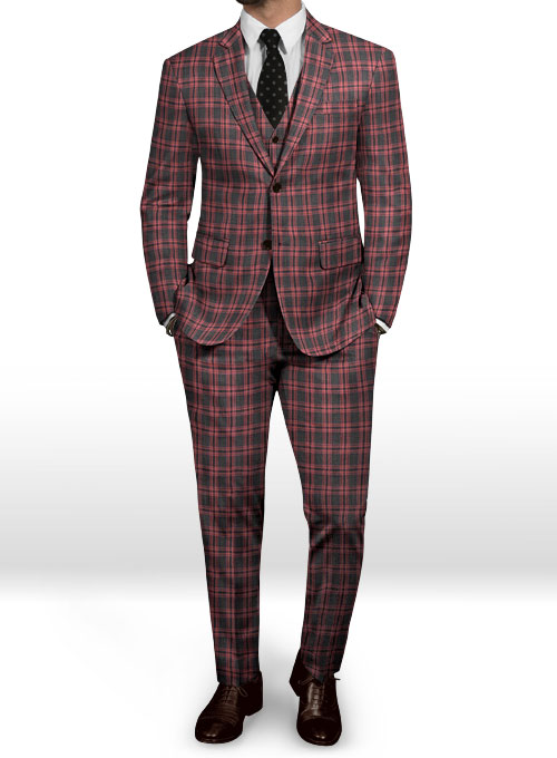 Napolean Poker Charcoal Wool Suit