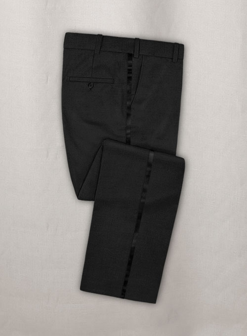 Napolean Stretch Black Wool Tuxedo Suit