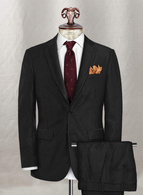 Napolean Twilight Black Wool Suit