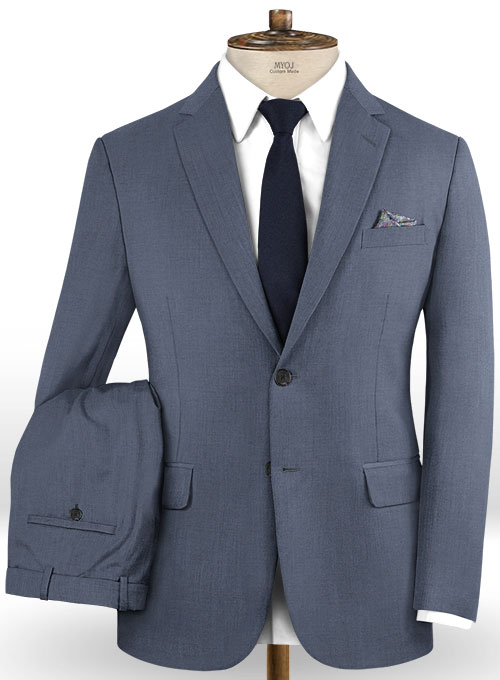 Napolean Slate Blue Wool Suit : Made To Measure Custom Jeans For Men ...