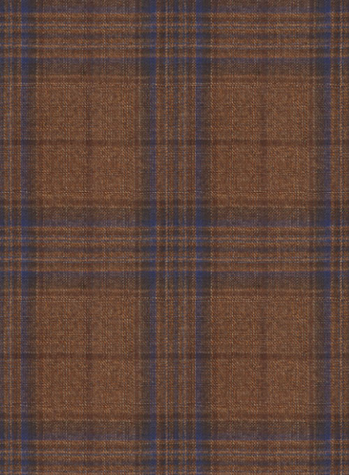 Napolean Tartan Brown Wool Suit