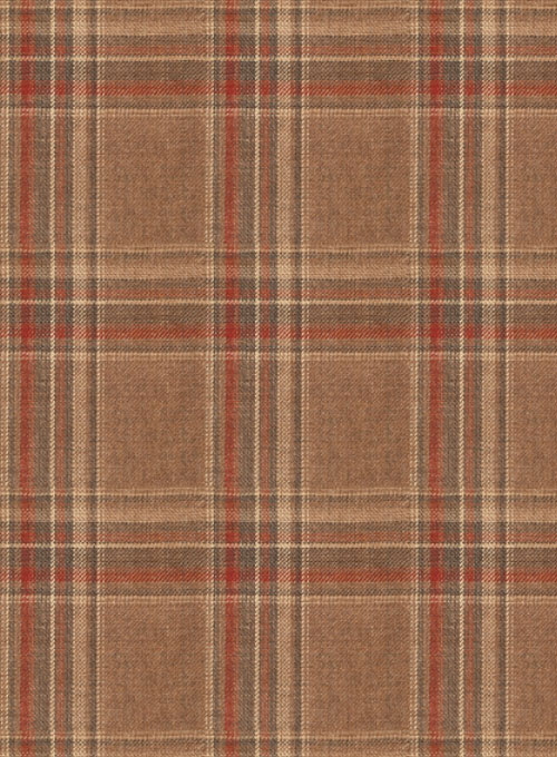 Napolean Tartan Tan Wool Suit