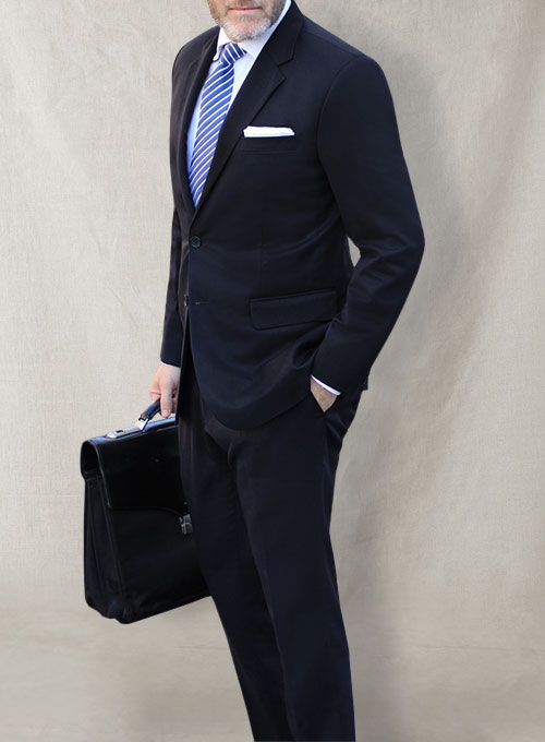 Navy Blue Merino Wool Suit