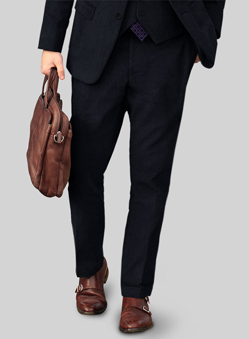 Navy Blue Corduroy Suit