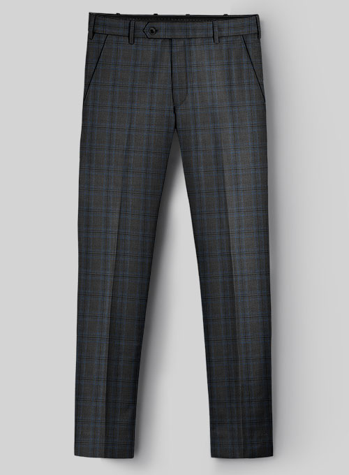 Napolean Sarcho Gray Blue Wool Suit