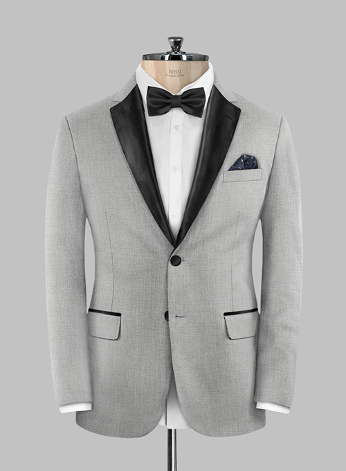 Napolean Ice Gray Wool Tuxedo Suit