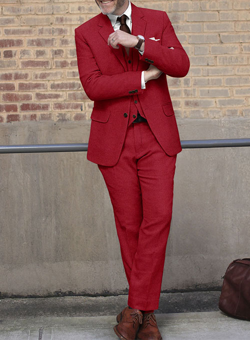 Naples Red Tweed Suit