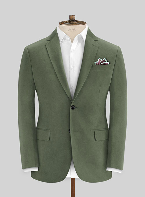 Olive Green Cotton Suit