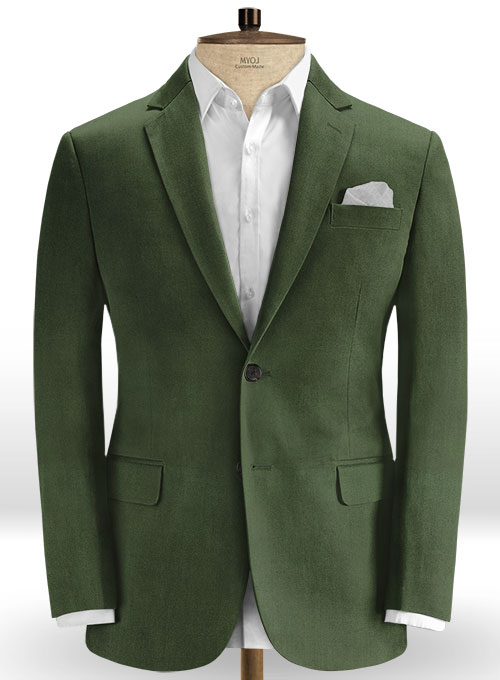 Pine Green Satin Cotton Suit