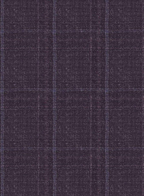 Reda Eggplant Checks Wool Suit