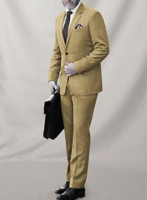 Reda Khaki Pure Wool Suit