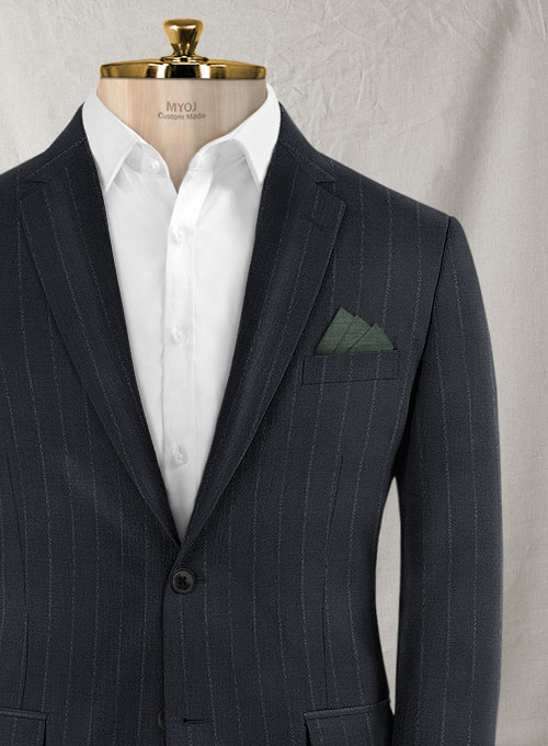 Reda Midnight Blue Stripes Wool Suit