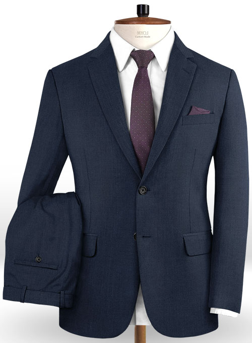 Reda Seal Blue Pure Wool Suit