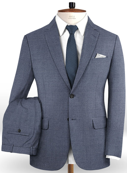 Reda Steel Blue Pure Wool Suit : Made To Measure Custom Jeans For Men ...