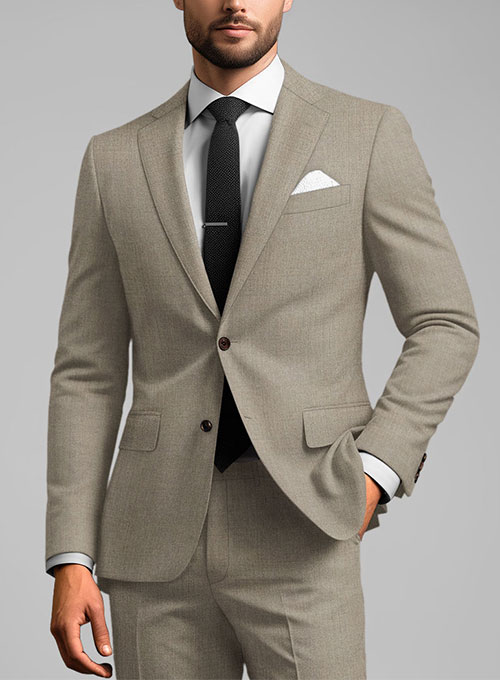 Reda Worsted Beige Pure Wool Suit