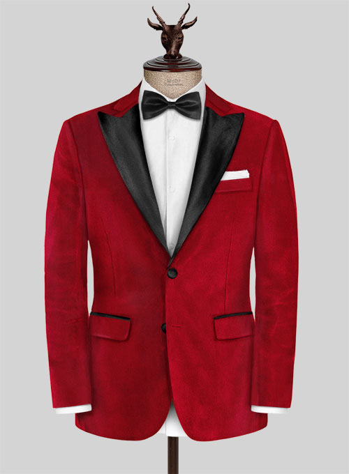 Red Velvet Tuxedo Suit