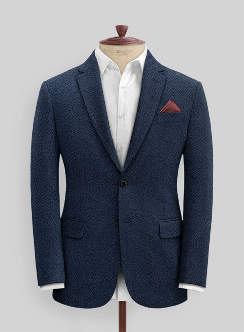 Royal Blue Heavy Tweed Suit