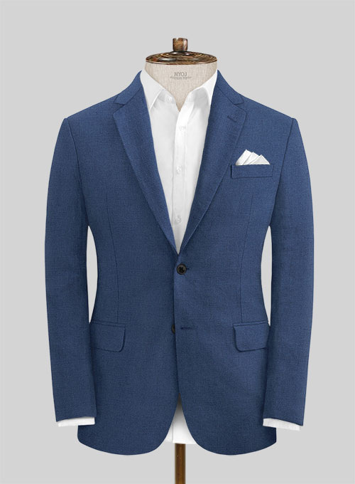 Safari Royal Blue Cotton Linen Suit