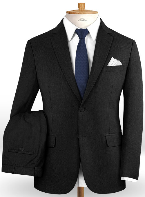 Scabal Black Wool Suit : Made To Measure Custom Jeans For Men & Women ...