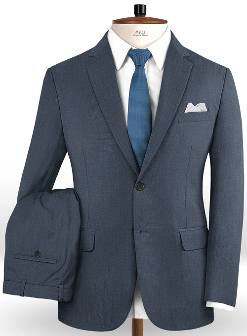 Scabal Blue Twill Wool Suit : Made To Measure Custom Jeans For Men ...