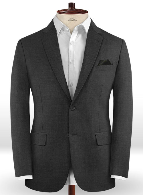 Scabal Carbon Black Wool Suit