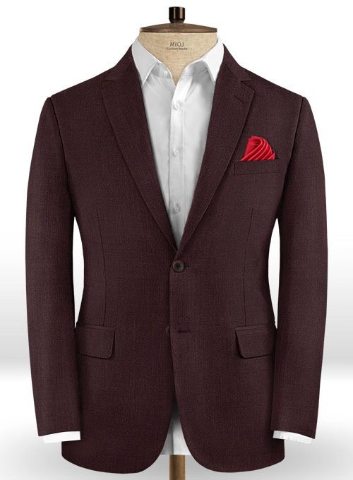 Scabal Dark Wine Wool Suit