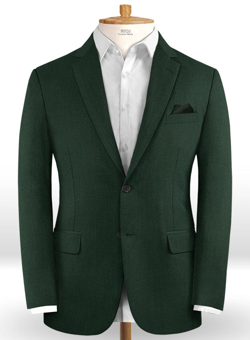 Scabal Forest Green Wool Suit : Made To 