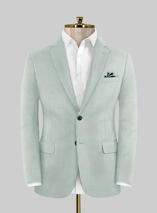 Scabal Pale Green Wool Suit