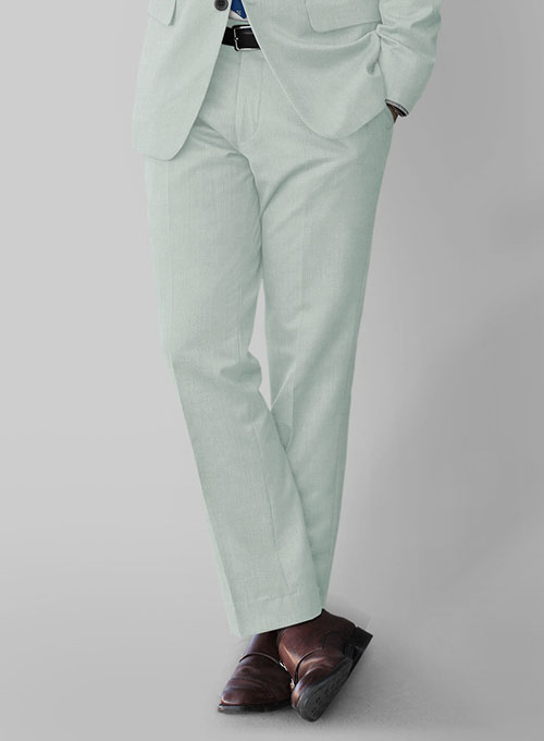 Scabal Pale Green Wool Suit