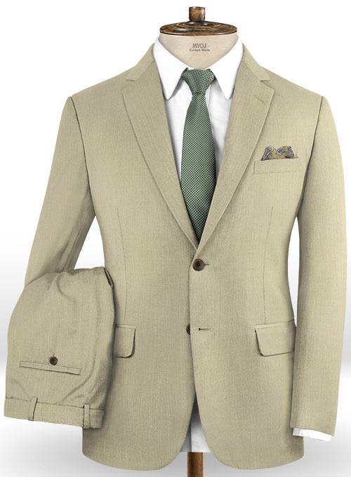 Scabal Sandune Beige Wool Suit