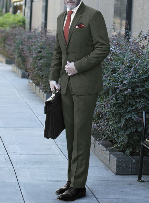 Scabal Seaweed Green Wool Suit