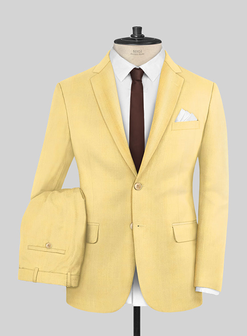 Scabal Yellow Wool Suit