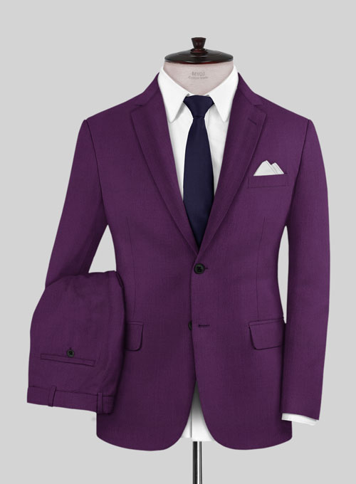 Scabal Hot Purple Wool Suit