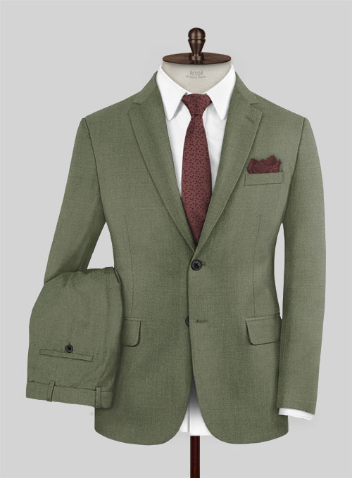 Scabal Fern Green Wool Suit