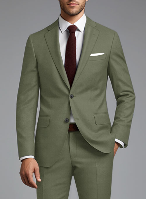 Scabal Fern Green Wool  Suit