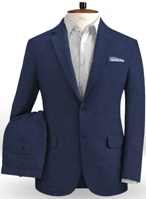 Solbiati Denim Dark Blue Linen Suit : MakeYourOwnJeans®: Made To ...
