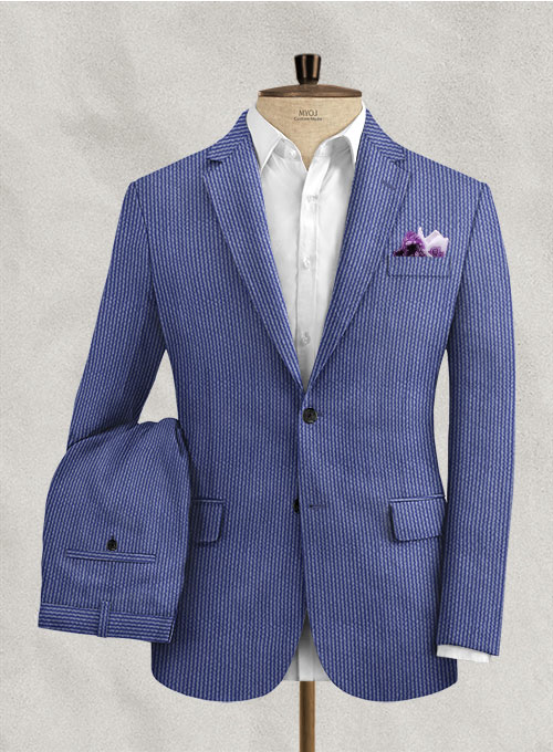 Solbiati Azure Blue Seersucker Suit