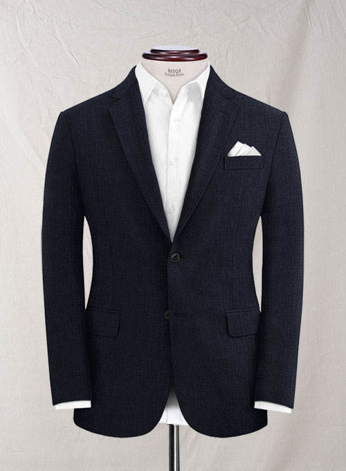 Solbiati Dark Blue Linen Suit