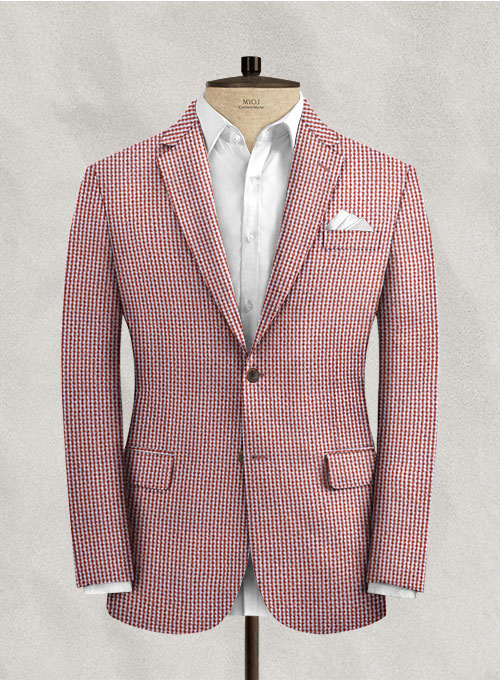 Solbiati Gingham Red Seersucker Suit